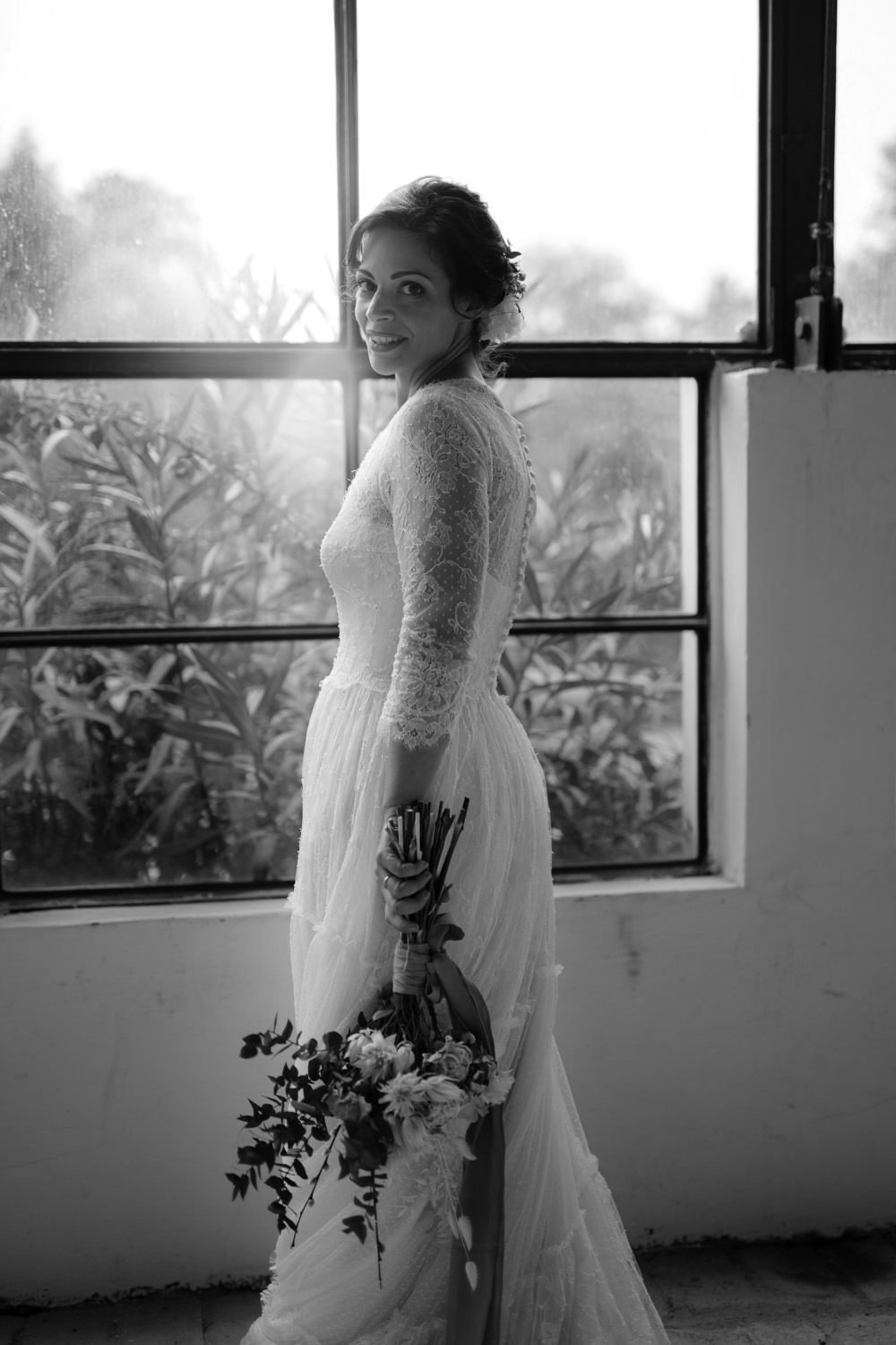 Dress Gown Bride Bridal Lace Long Sleeve Cantina Sant Amico Wedding Flavia Eleonora Tullio