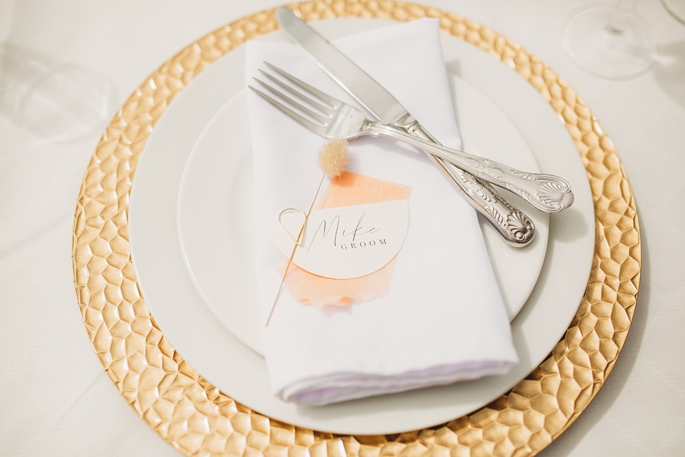 Place Name Setting Country Ways Wedding Holly Collings Photography
