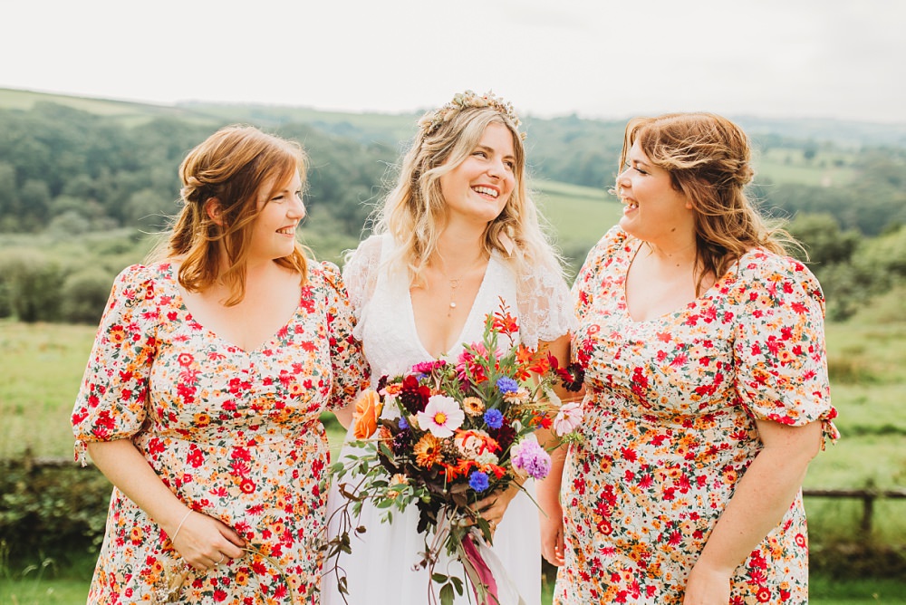 Floral Bridesmaids Bridesmaid Dress Dresses Country Ways Wedding Holly Collings Photography