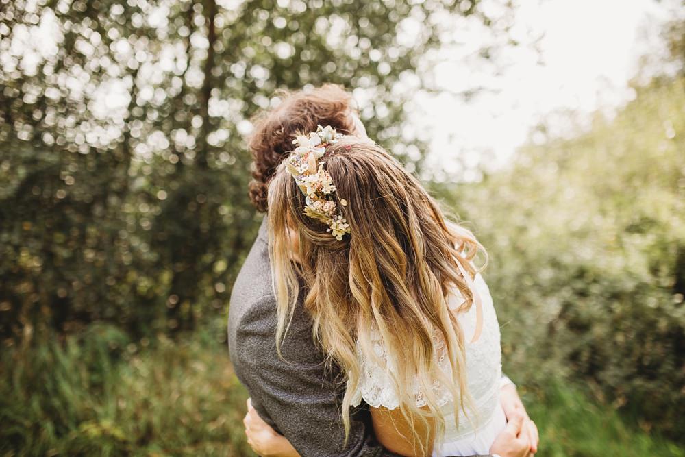 Bride Bridal Hair Style Waves Country Ways Wedding Holly Collings Photography