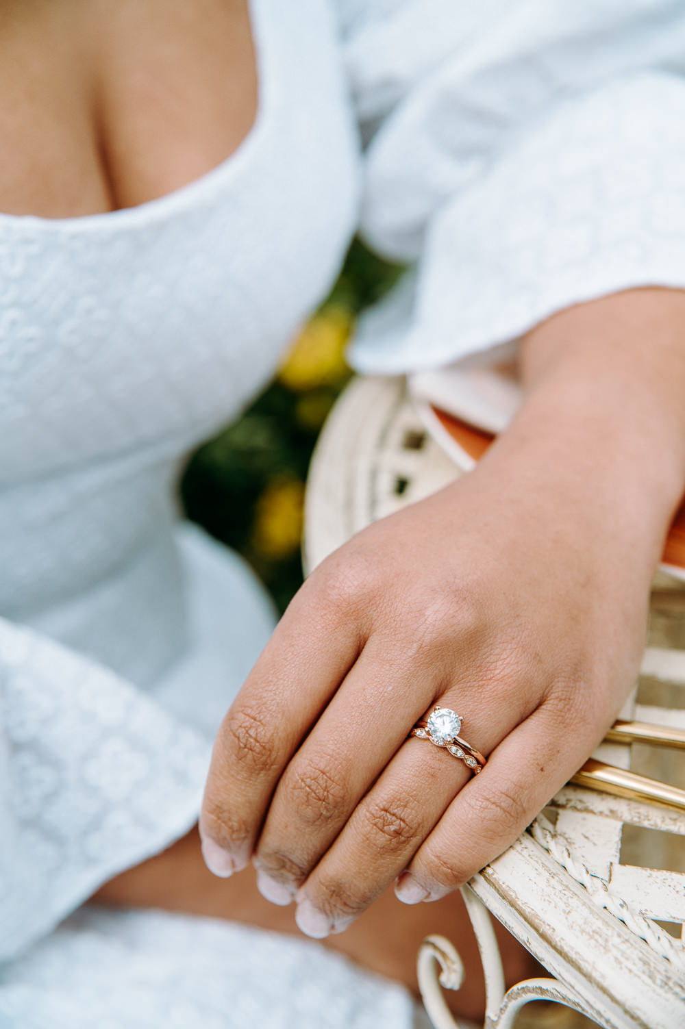 Engagement Ring Band Countryside Elopement Chloe Martin Photo