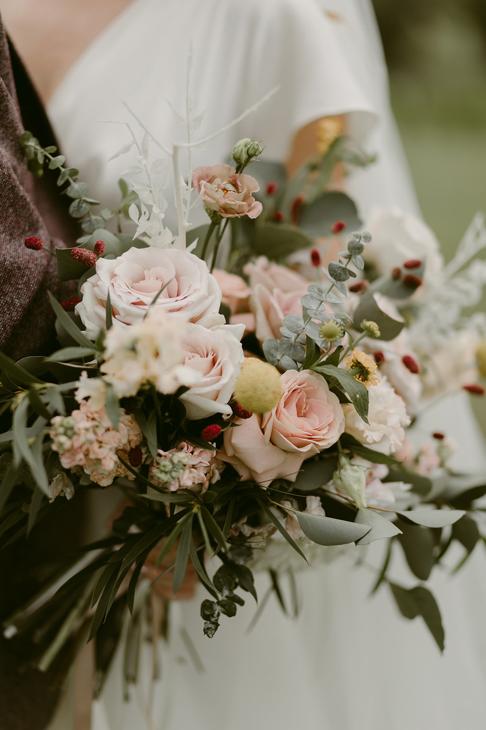 Bouquet Flowers Bride Bridal Pink Rose Darver Castle Wedding Adam and Grace