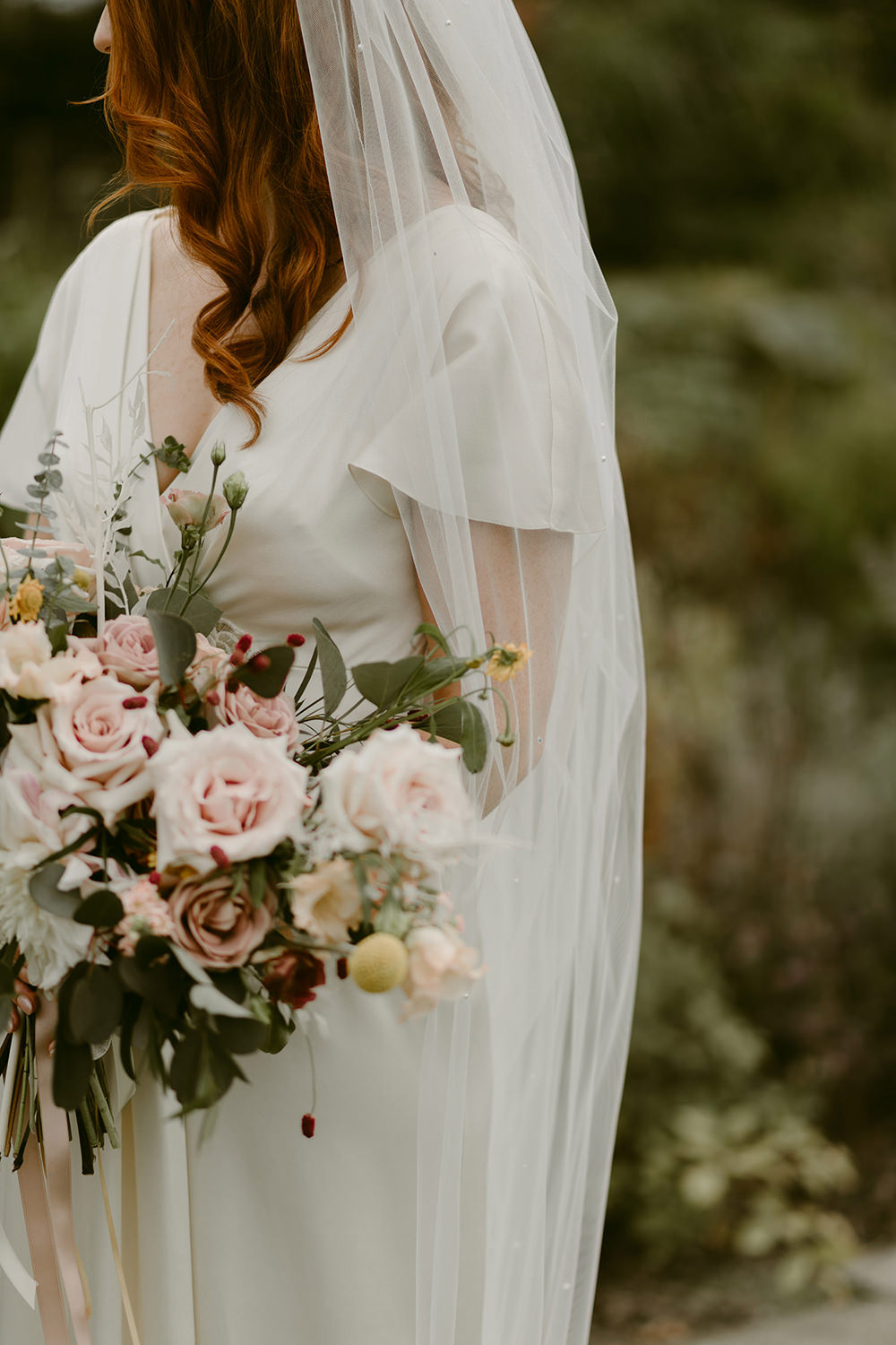 Bouquet Flowers Bride Bridal Pink Rose Darver Castle Wedding Adam and Grace