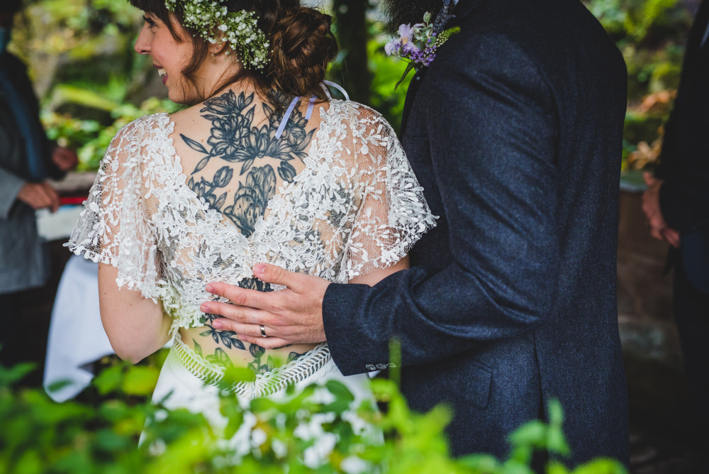 Bride Bridal Tattoos Garden Micro Wedding Emma Hillier Photography