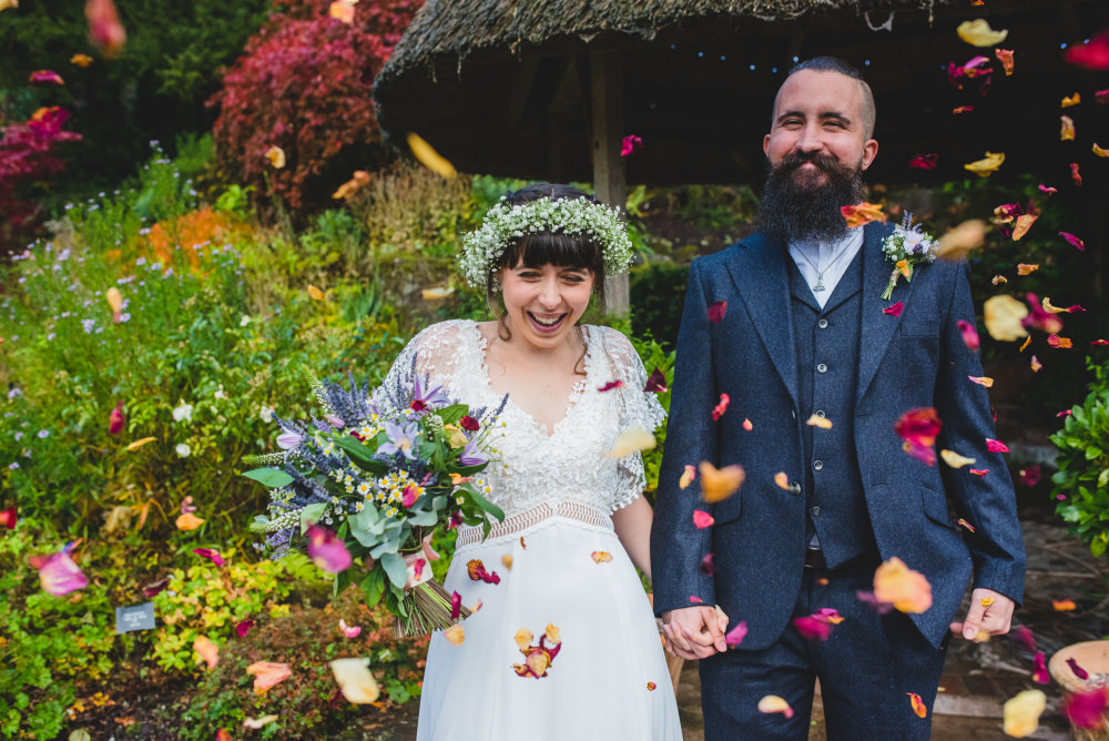 Confetti Throw Garden Micro Wedding Emma Hillier Photography