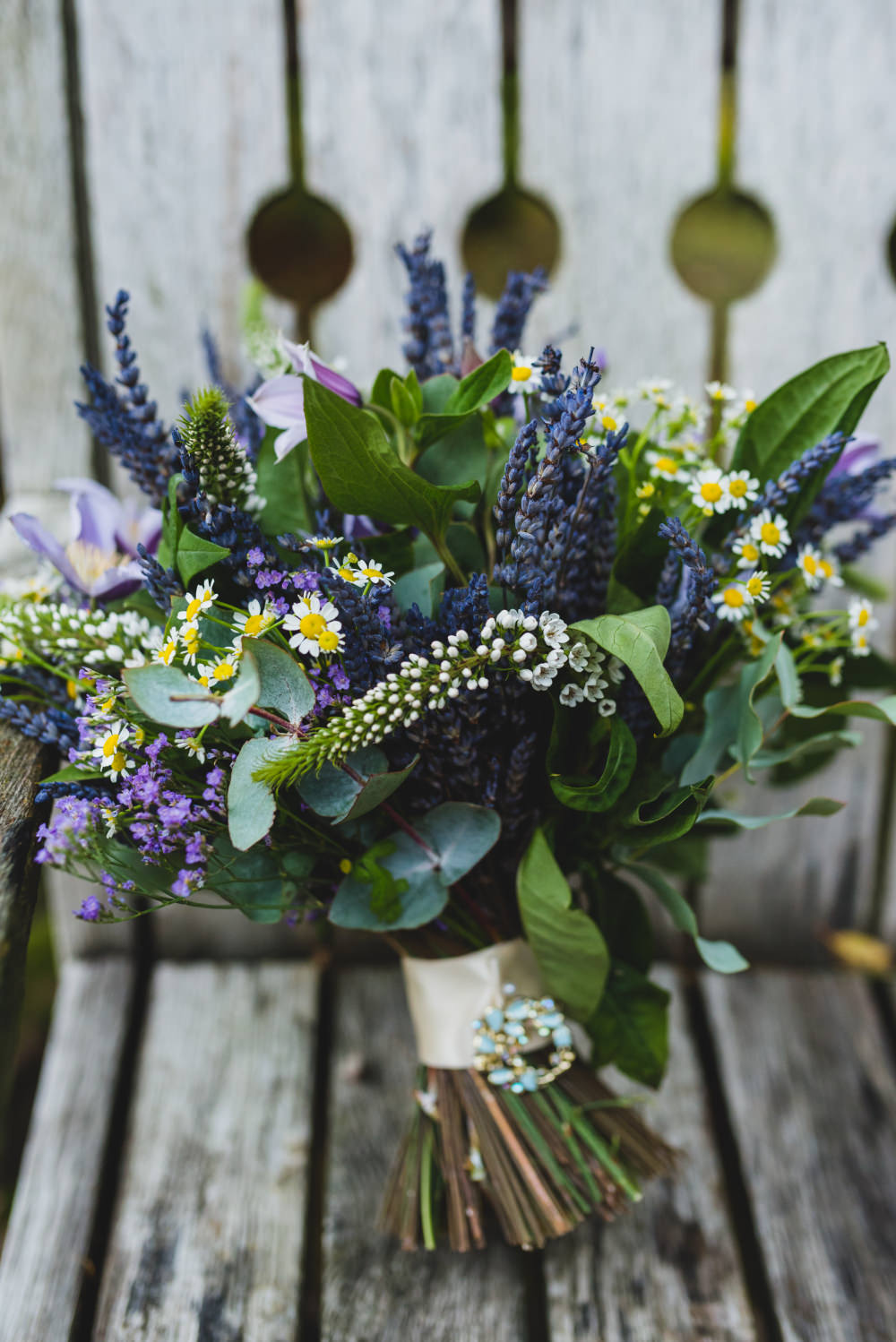 Bouquet Flowers Bride Bridal Purple Greenery Garden Micro Wedding Emma Hillier Photography
