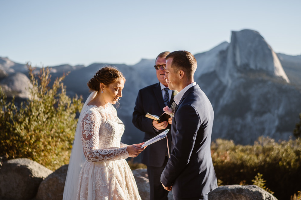 Glacier Point Wedding Vows and Peaks