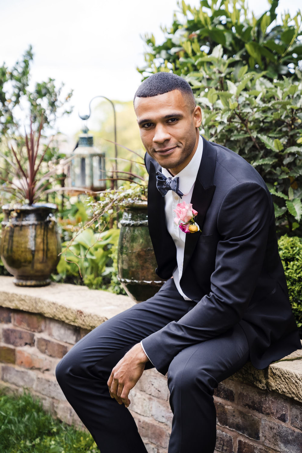 Groom Suit Blue Bow Tie Jewel Tone Wedding Ideas Laura May Photography
