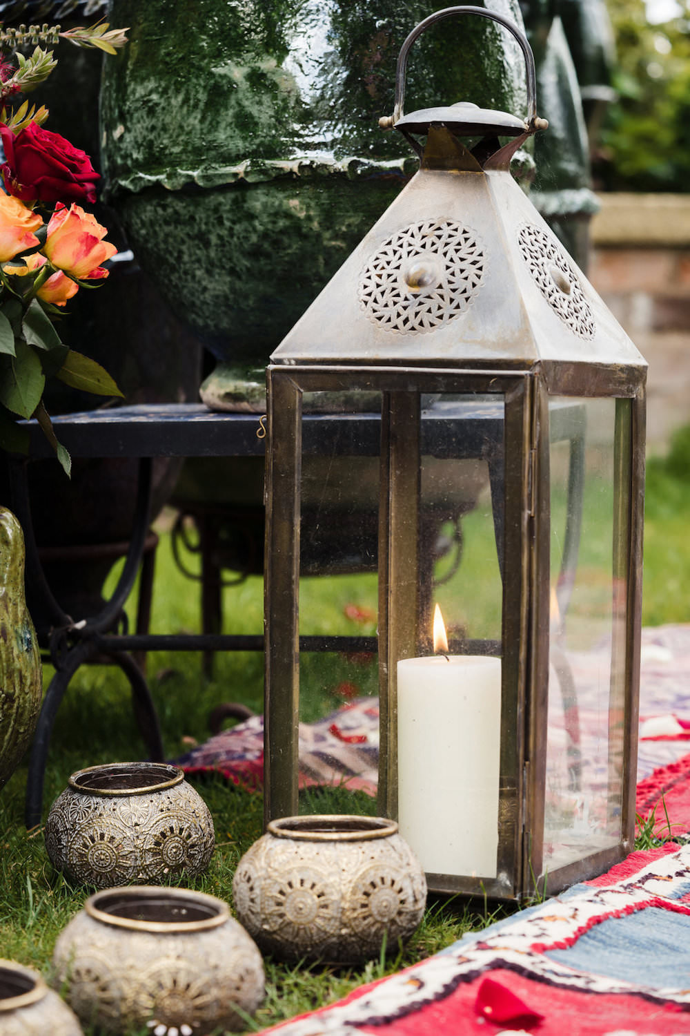 Aisle Decor Rugs Lanterns Ceremony Jewel Tone Wedding Ideas Laura May Photography