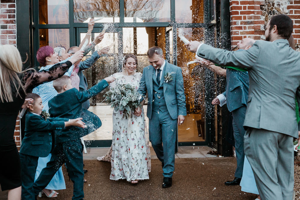Confetti Throw Silver Blue Wedding Laura Coughlan
