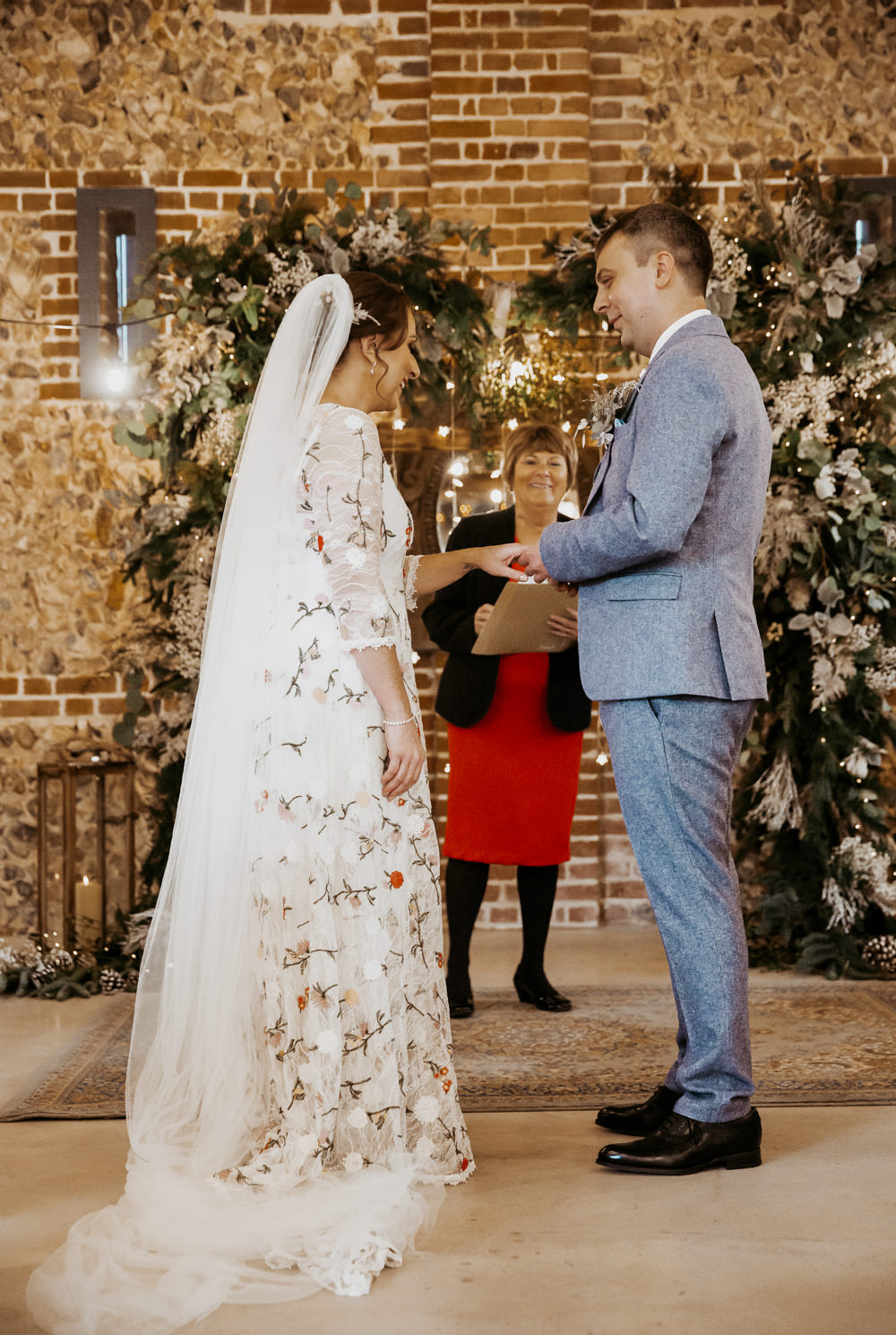 Flower Arch Greenery Decor Silver Blue Wedding Laura Coughlan