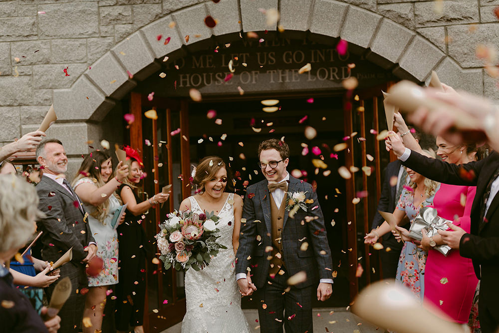 Confetti Throw Tullyveery House Wedding Adam and Grace