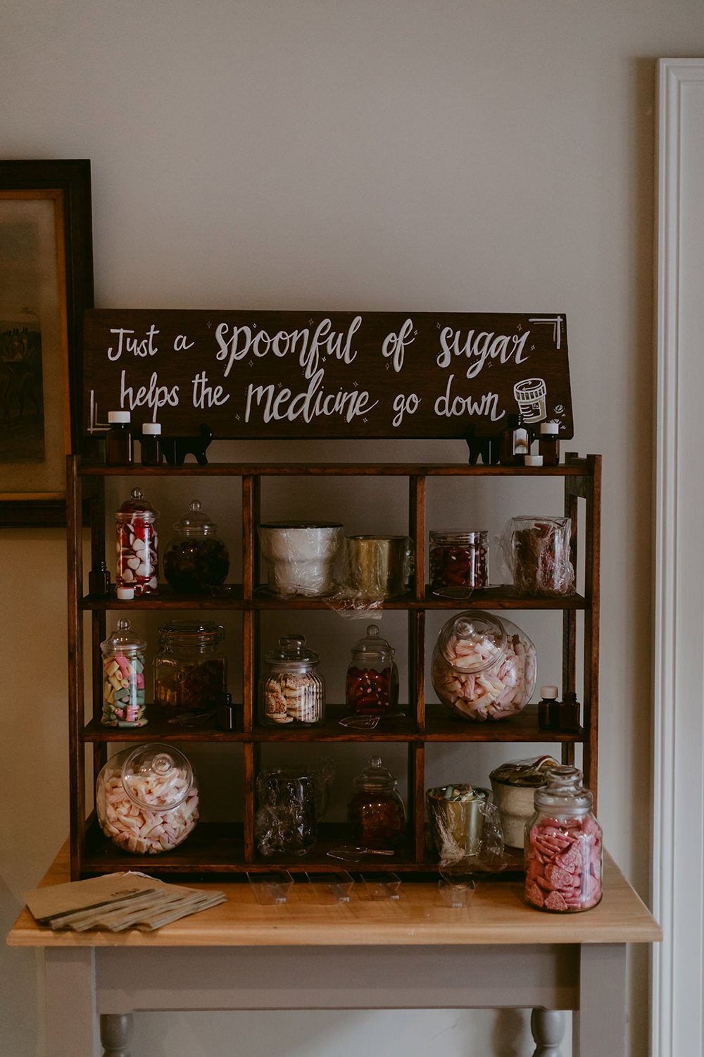 Sweets Sweetie Bar Table Tullyveery House Wedding Adam and Grace