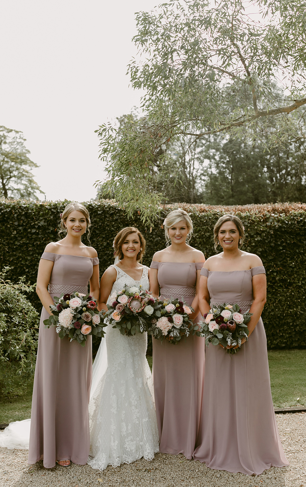 Dusky Pink Bridesmaid Dress Dresses Bridesmaids Tullyveery House Wedding Adam and Grace
