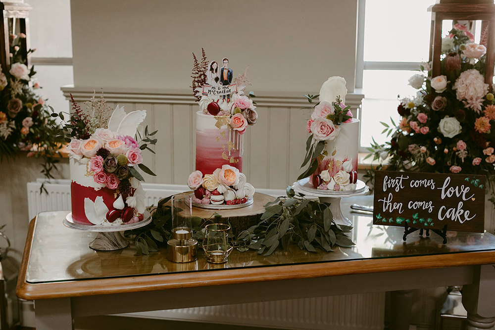 Cake Dessert Table Tullyveery House Wedding Adam and Grace