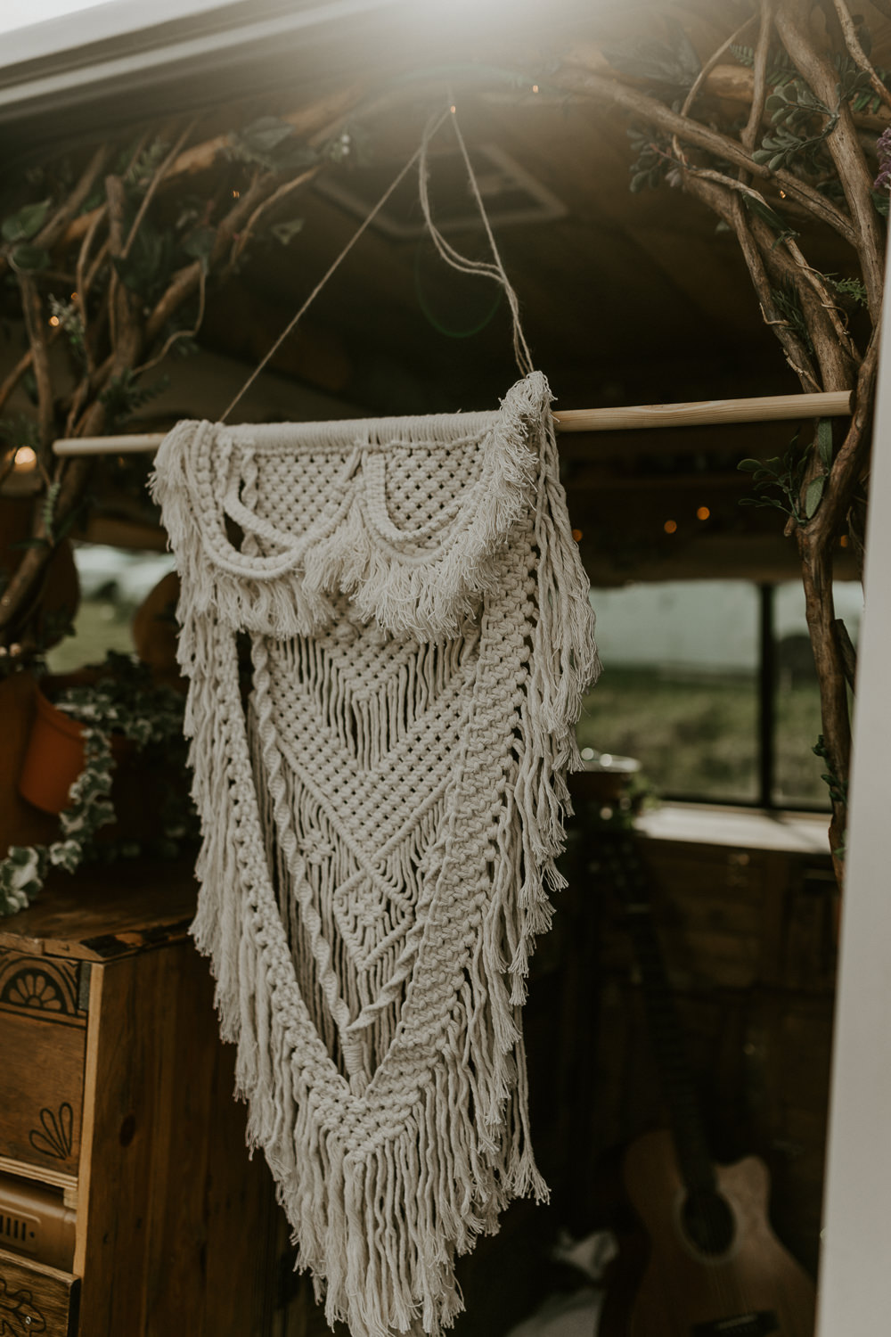 Macrame Hanging Van Life Wedding Sarah Taylor Photo Film