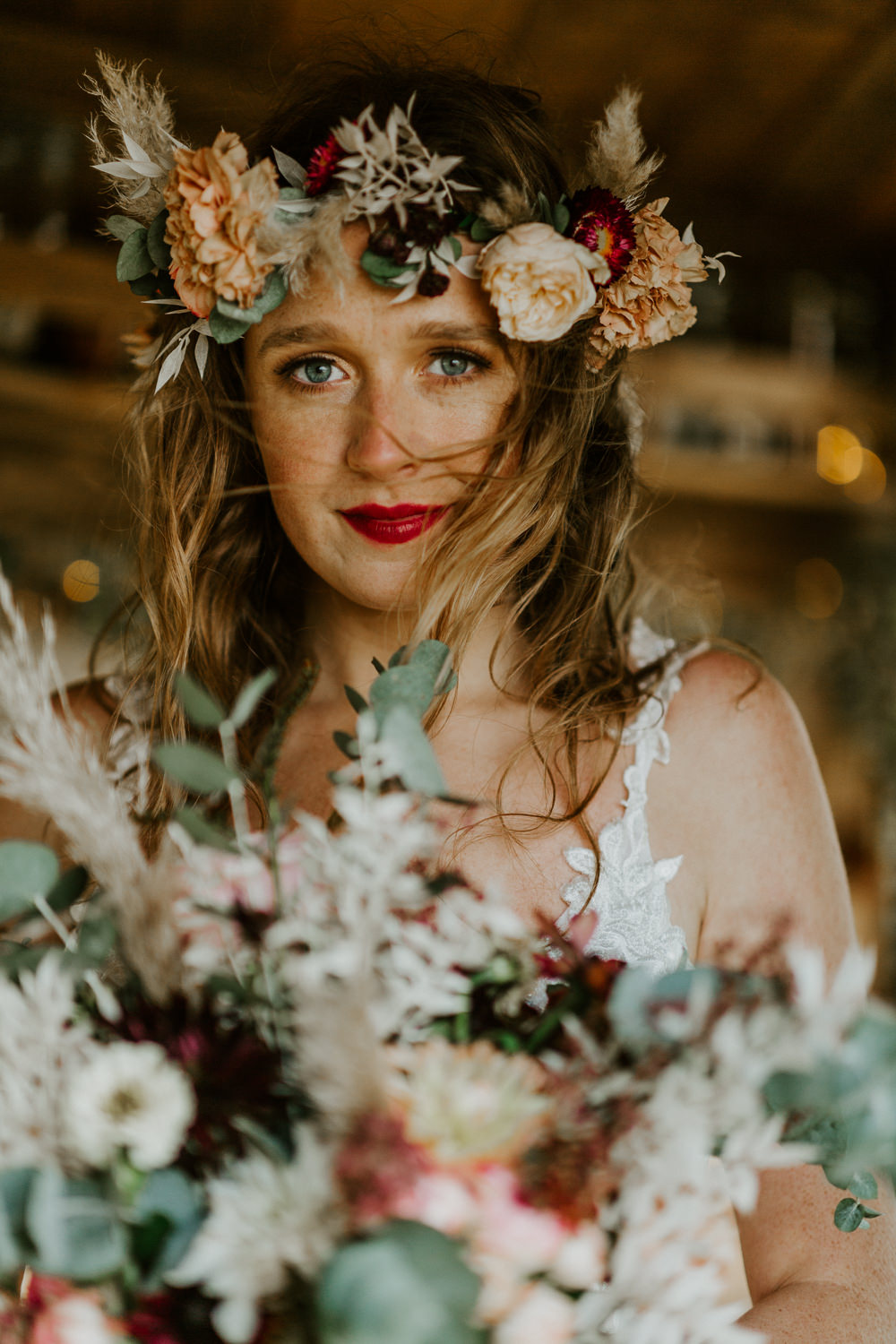 Bride Bridal Flower Crown Van Life Wedding Sarah Taylor Photo Film