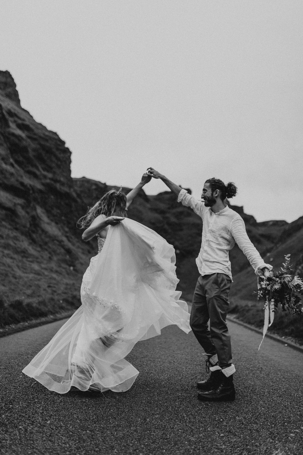 Dress Gown Bride Bridal Lace Van Life Wedding Sarah Taylor Photo Film