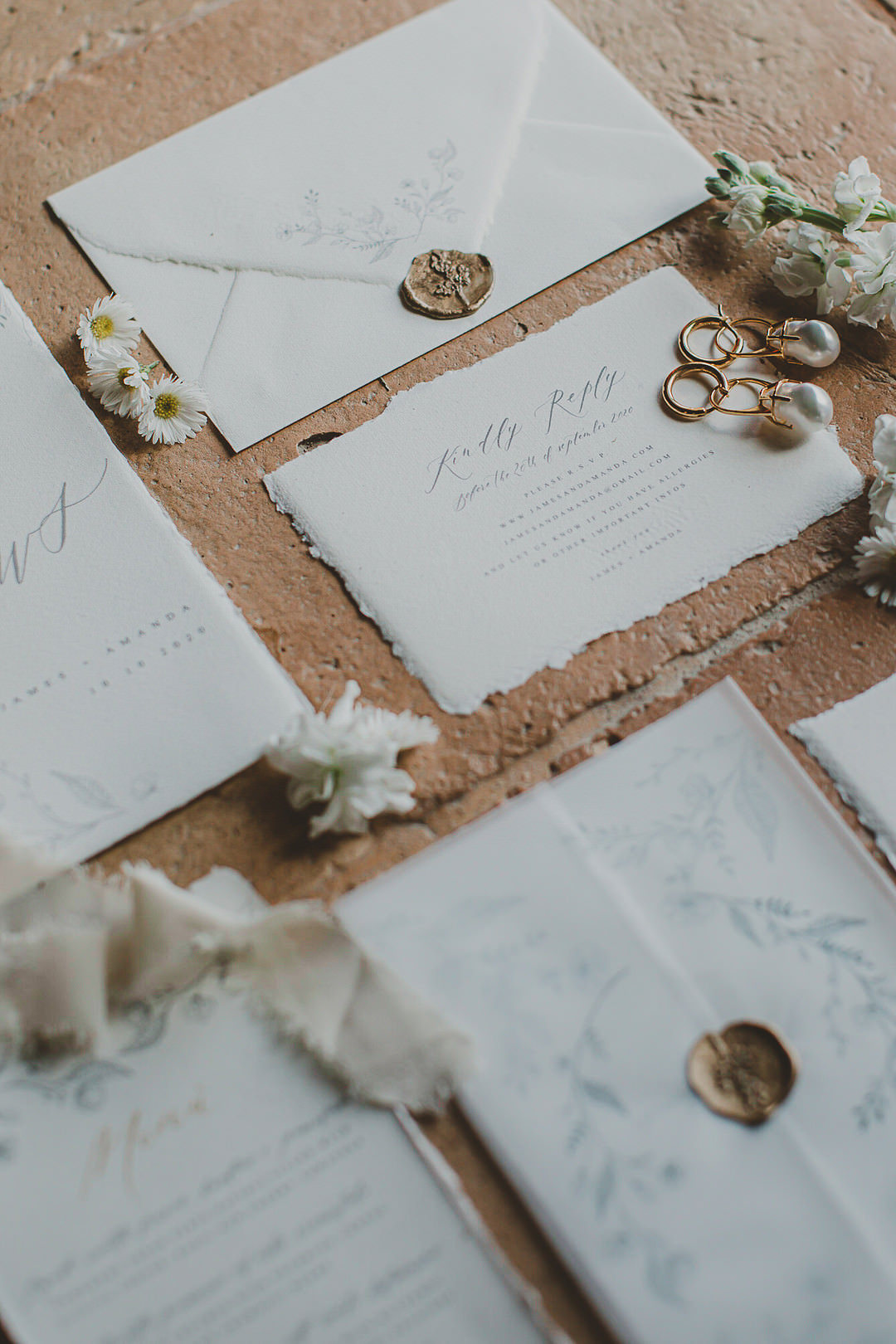 Stationery Invite Invitation Wax Seal Calligraphy Whimsical Tuscany Wedding Sofia Balli