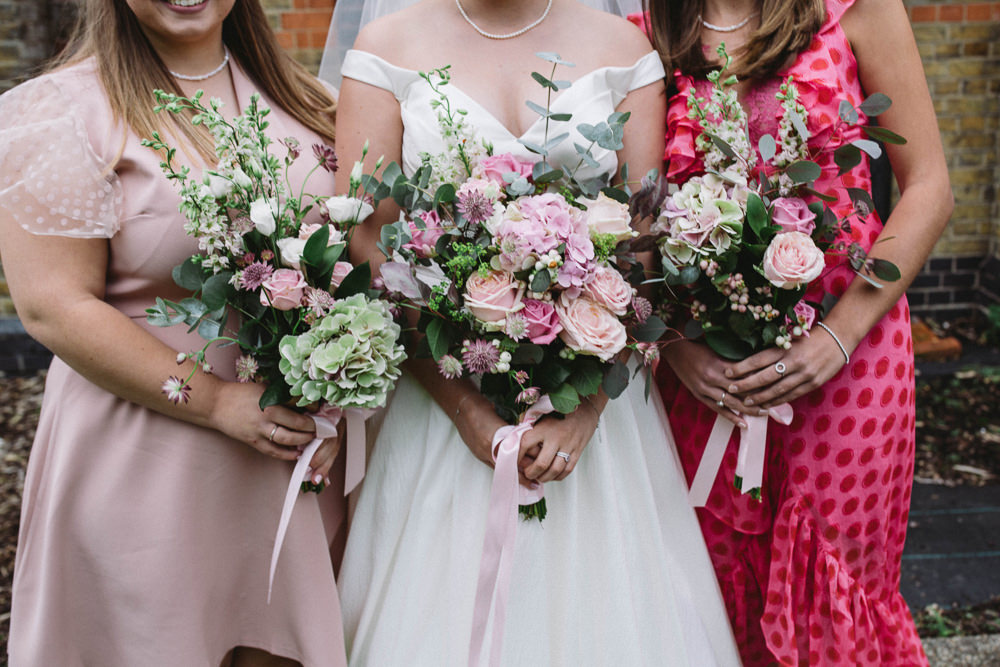 Bouquet Flower Bride Bridal Bridesmaid Pink Rose Autumn Village Wedding Hannah Christine Photography