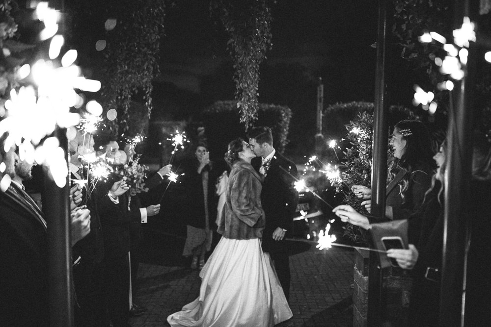 Sparklers Sparkler Autumn Village Wedding Hannah Christine Photography