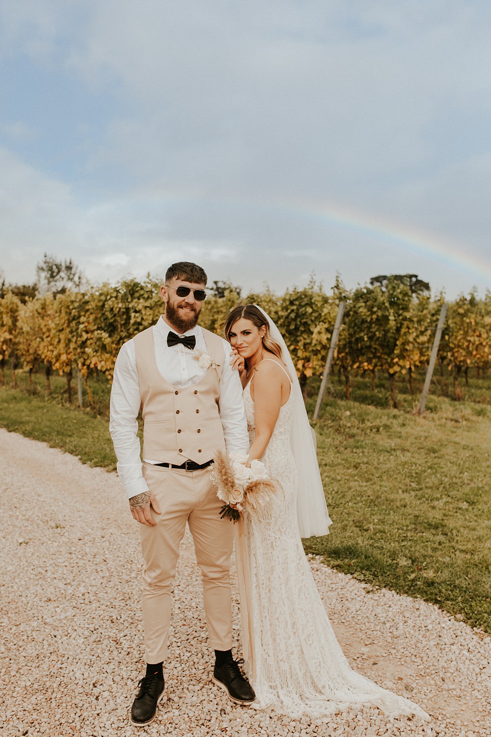 Brickhouse Vineyard Wedding Darina Stoda Photography Rainbow Couple Portrait