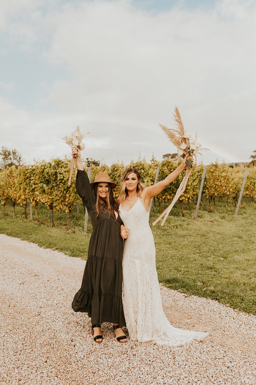 Bridesmaid Black Boho Dress Bridesmaids Dresses Brickhouse Vineyard Wedding Darina Stoda Photography
