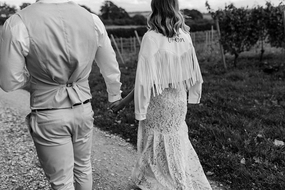 Bride Bridal Jacket Fringe Tassel Brickhouse Vineyard Wedding Darina Stoda Photography