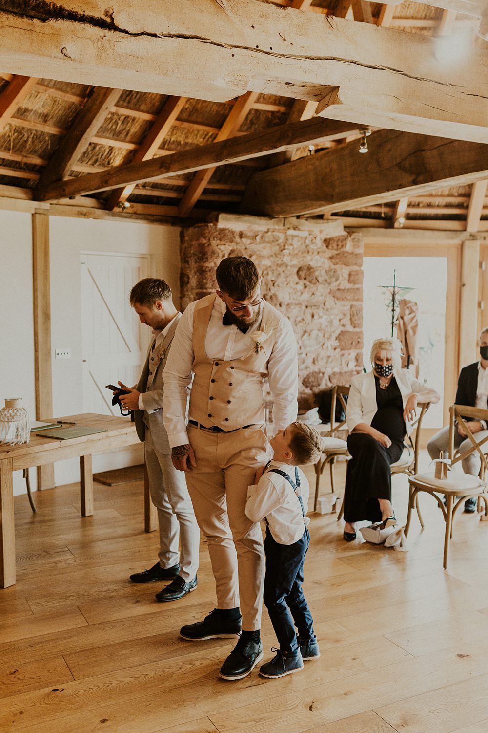 Groom Waistcoat Bow Tie Cream Brickhouse Vineyard Wedding Darina Stoda Photography