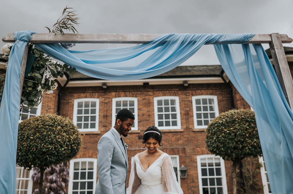 Dusky Blue Wedding SJP Photography Ceremony Backdrop Frame Flower Arch Dusky Blue Wedding SJP Photography