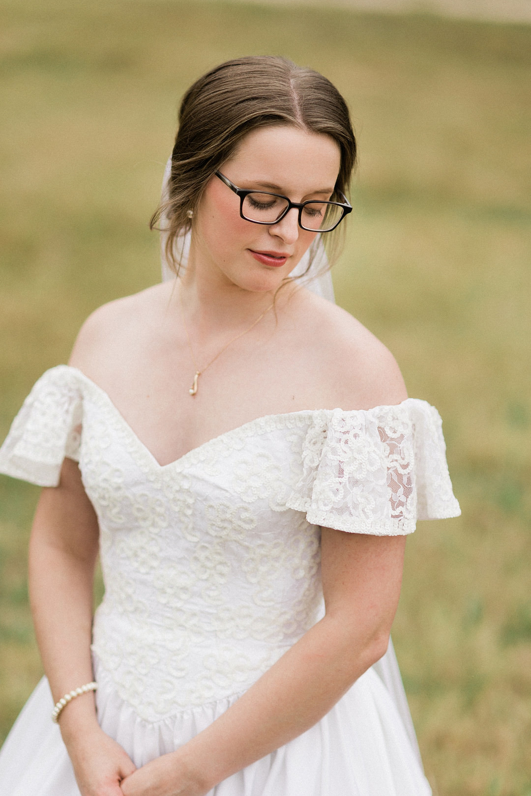 Bride Bridal Glasses Make Up Farm Wedding Washington Beauty & Beard Photography