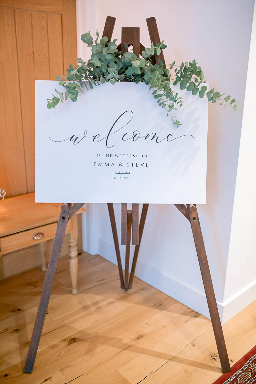 Welcome Sign Signs Signage Harefield Barn Wedding Jennifer Jane Photography