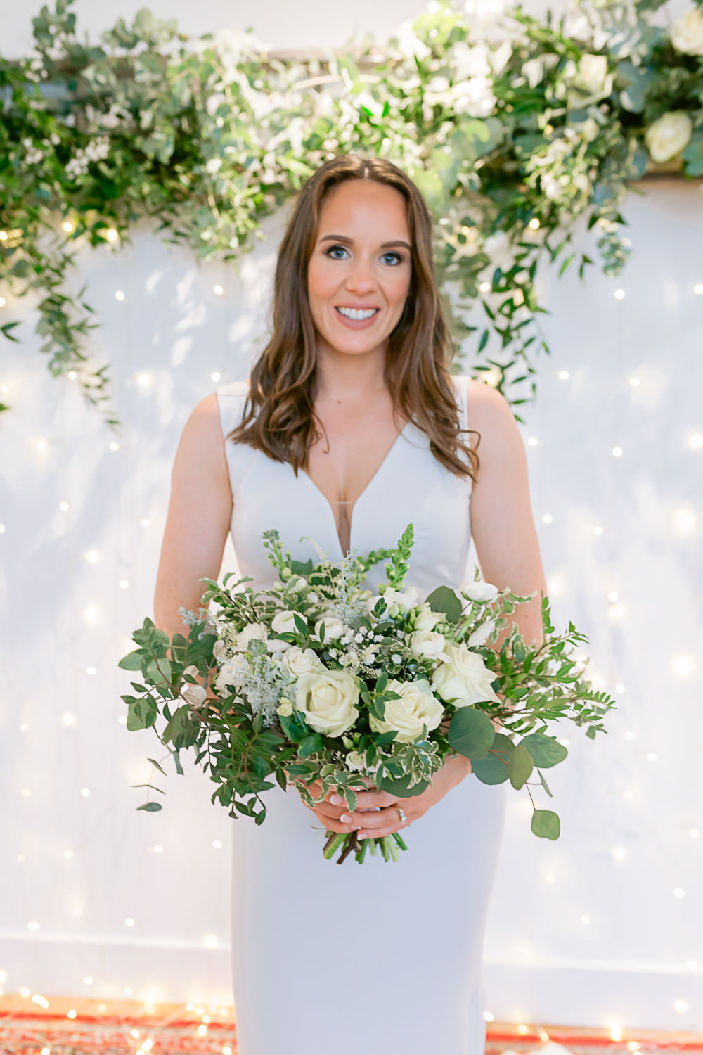 Bride Bridal Hair Make Up Harefield Barn Wedding Jennifer Jane Photography