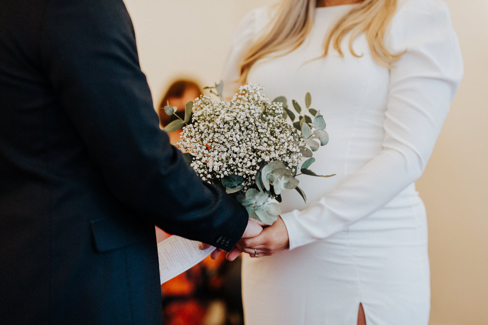 Bouquet Flowers Bride Bridal LLwynegrin Hall Wedding Wyldbee Photography