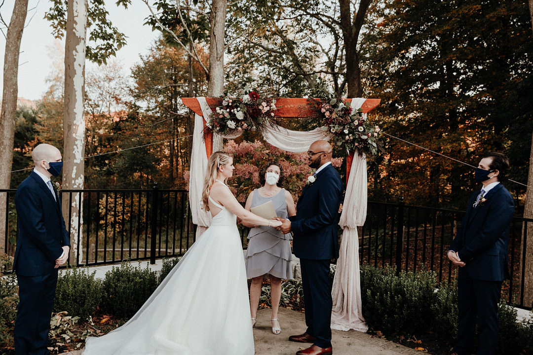 Flower Arch Ceremony Floral Aisle New England Fall Wedding Flavio D Photography