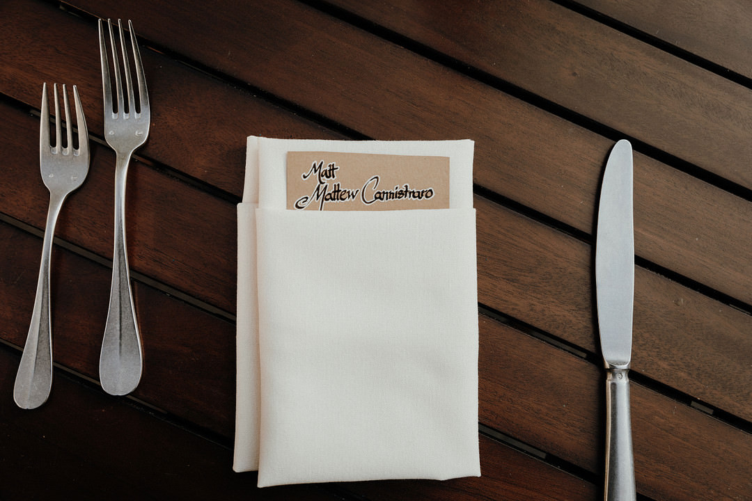 Napkin Menu New England Fall Wedding Flavio D Photography