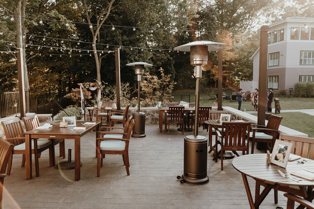 Reception Decor Festoon Lights Outdoor New England Fall Wedding Flavio D Photography