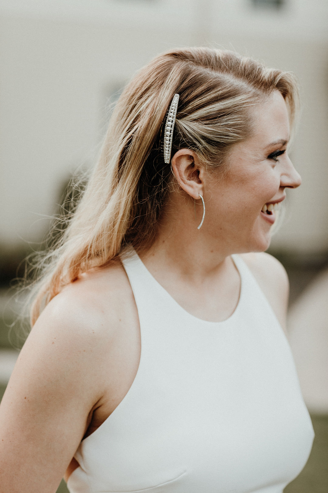 Bride Bridal Hair Styl Clip Earrings New England Fall Wedding Flavio D Photography