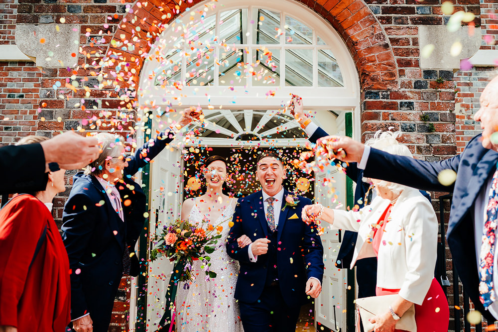 Confetti Throw Portsmouth Wedding Angela Ward Brown