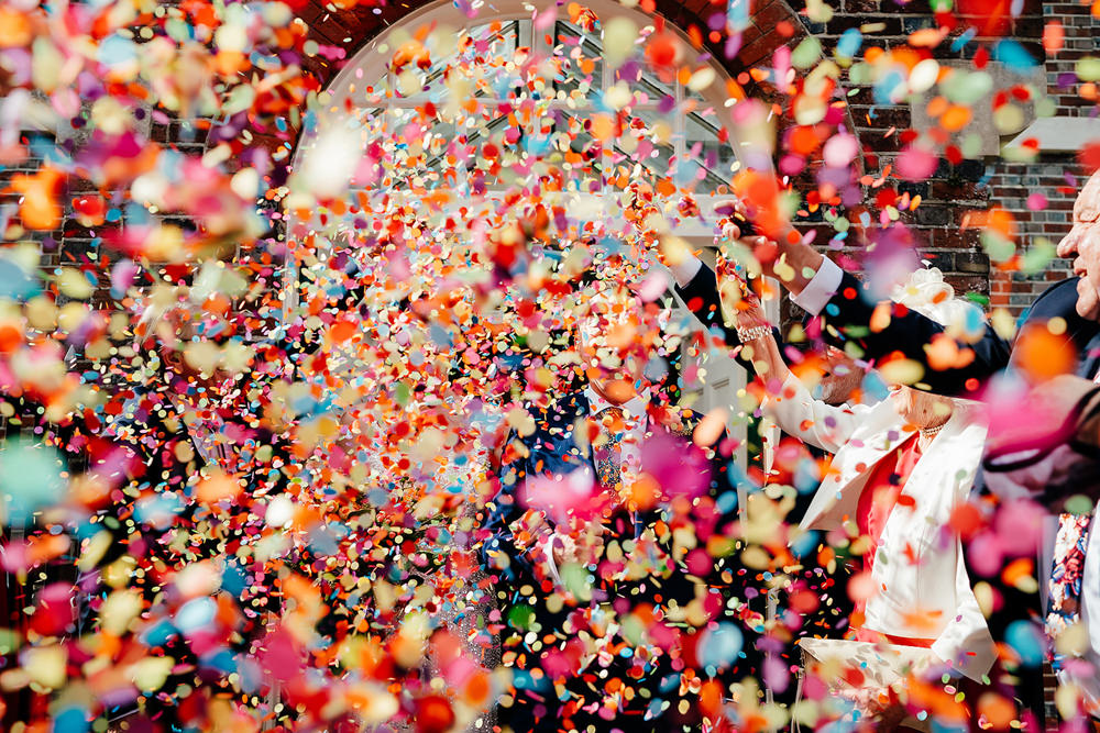 Portsmouth Wedding Angela Ward Brown Confetti Throw