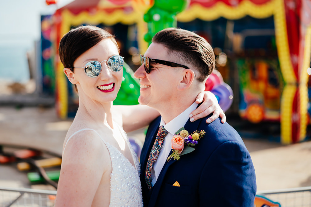 Sunglasses Bride Groom Portsmouth Wedding Angela Ward Brown