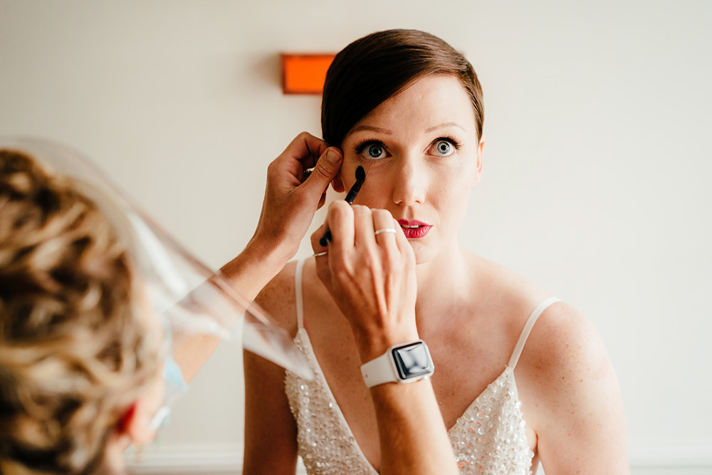 Bride Bridal Make Up Short Hair Portsmouth Wedding Angela Ward Brown