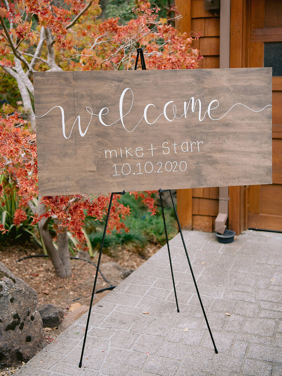 Welcome Sign Signs Signage Wooden San Rafael Wedding Apollo Fotografie