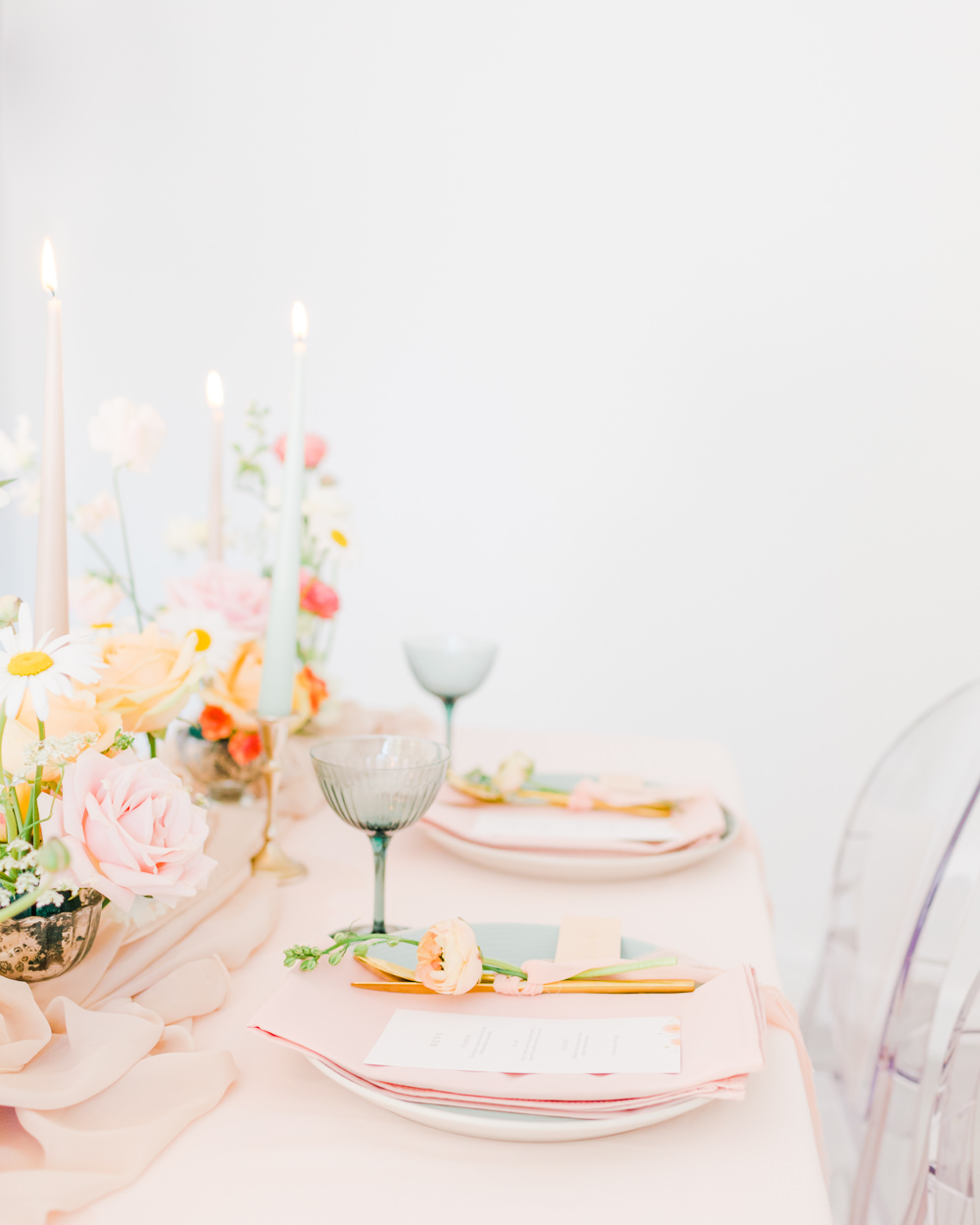 Place Name Place Setting Wildflower Meadow Wedding Natalie Stevenson Photography