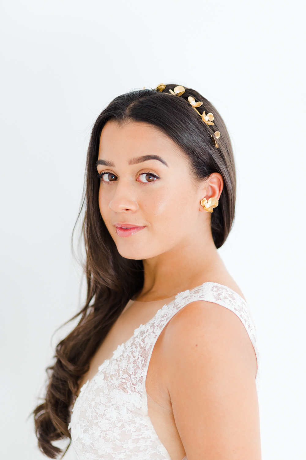 Bride Bridal Headdress Accessory Wildflower Meadow Wedding Natalie Stevenson Photography