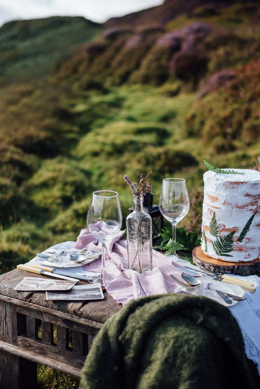 Wooden Pallet Table Pink Table Setting Yorkshire Moors Elopement Miss Whittingtons Photography