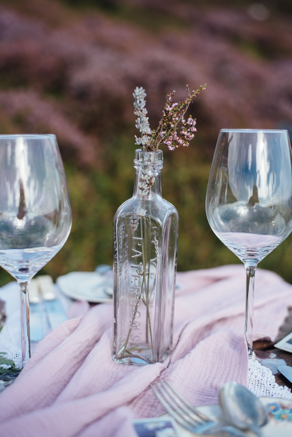 Wooden Pallet Table Pink Table Setting Yorkshire Moors Elopement Miss Whittingtons Photography