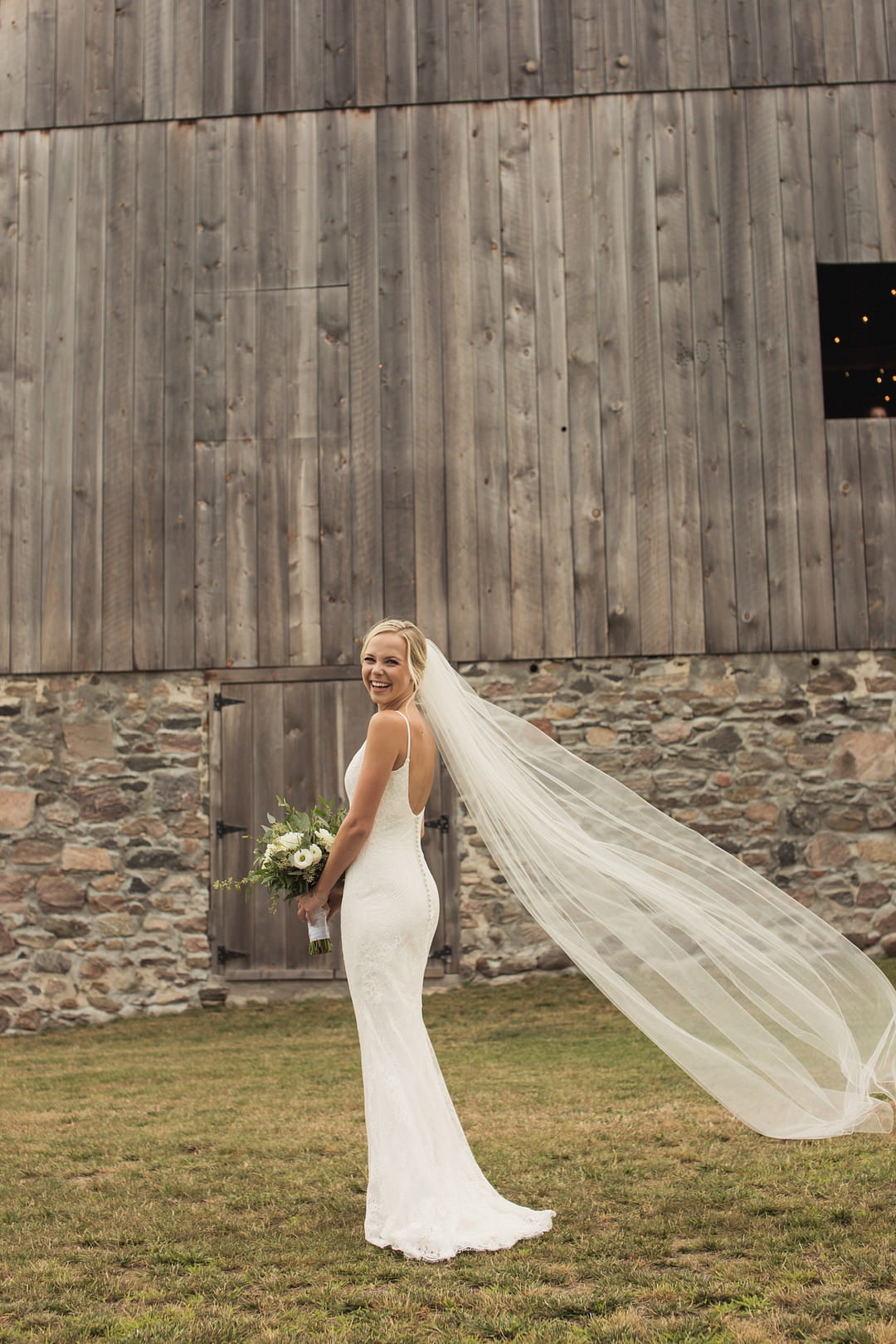 Dress Gown Bride Bridal Veil Strap Barn 1906 Wedding Tied Photo & Film
