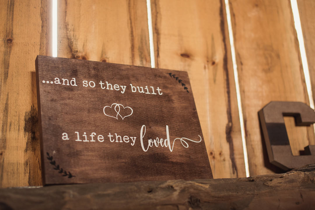 Wooden Sign Signs Barn 1906 Wedding Tied Photo & Film