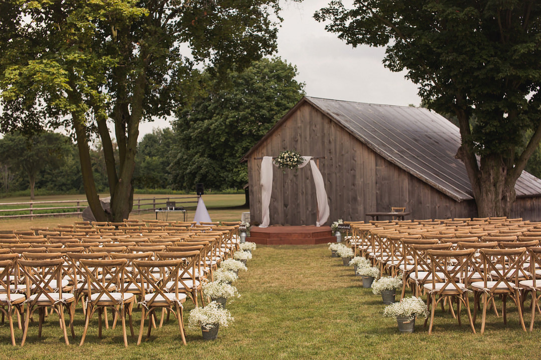 Outdoor Ceremony Flower Arch Barn 1906 Wedding Tied Photo & Film